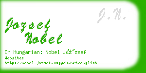 jozsef nobel business card